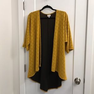 Lularoe mustard layer cover up top